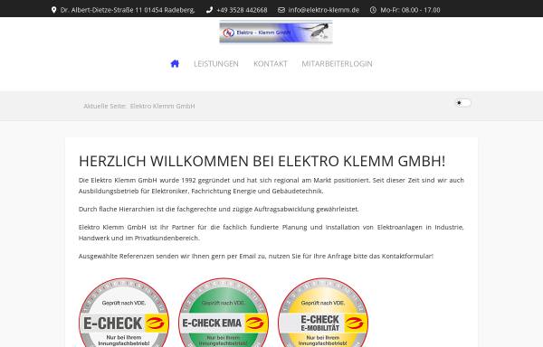 Vorschau von www.elektro-klemm.de, Elektro-Klemm GmbH