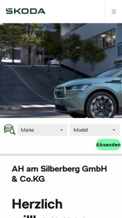 Vorschau der mobilen Webseite www.radeberg.skoda-auto.de, Skoda AH am Silberberg GmbH & Co.KG