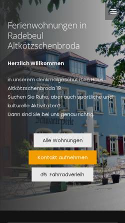Vorschau der mobilen Webseite ak19.de, Ferienwohnungen Jawatzki