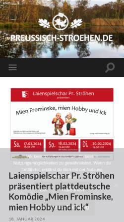 Vorschau der mobilen Webseite www.preussisch-stroehen.de, Preußisch Ströhen