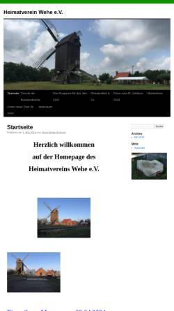 Vorschau der mobilen Webseite www.rahden-wehe.de, Wehe