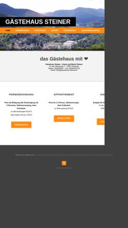 Vorschau der mobilen Webseite www.gaestehaus-steiner.de, Gästehaus Steiner
