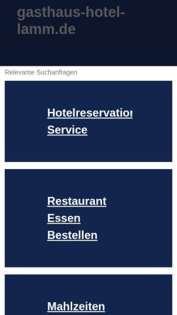 Vorschau der mobilen Webseite www.gasthaus-hotel-lamm.de, Hotel 