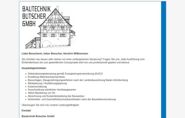 Vorschau von www.bautechnik-butscher.de, Butscher Bautechnik-Büro