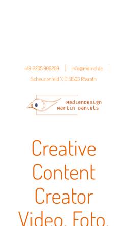 Vorschau der mobilen Webseite www.mdmd.de, Marketing & Design Martin Daniels