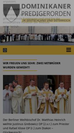 Vorschau der mobilen Webseite www.op-sued.de, Dominikaner Bayern