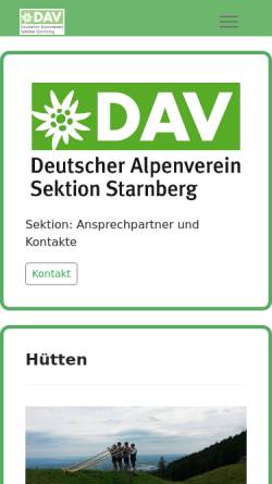 Vorschau der mobilen Webseite dav-starnberg.de, DAV Sektion Starnberg