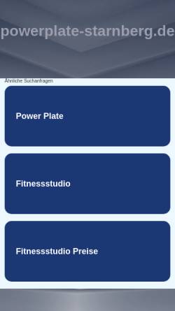 Vorschau der mobilen Webseite www.powerplate-starnberg.de, W und W GbR Power-Plate