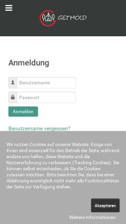 Vorschau der mobilen Webseite www.getmold.de, Getmold