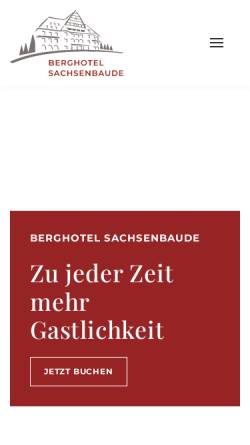 Vorschau der mobilen Webseite www.sachsenbaude.de, Hotel Sachsenbaude
