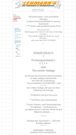 Vorschau der mobilen Webseite www.oberwiesenthaler.de, Lehmanns Ferienhaus