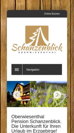 Vorschau der mobilen Webseite schanzenblick.de, Pension und Gaststätte Schanzenblick