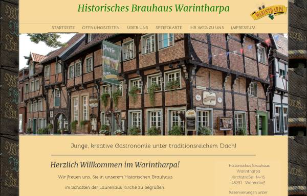 Vorschau von www.warintharpa.de, Historisches Brauhaus Warintharpa
