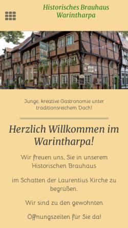 Vorschau der mobilen Webseite www.warintharpa.de, Historisches Brauhaus Warintharpa