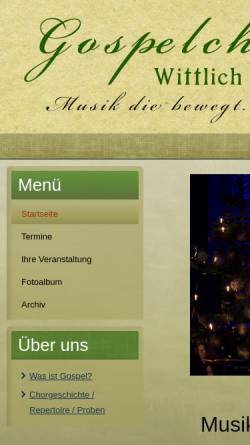 Vorschau der mobilen Webseite cms.gospelchor-wittlich.de, Gospelchor Wittlich e.V.
