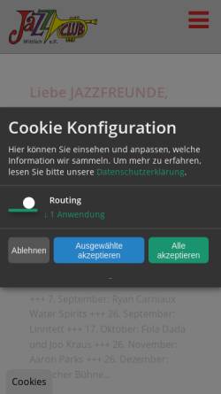 Vorschau der mobilen Webseite www.jazzclub-wittlich.de, Jazzclub Wittlich