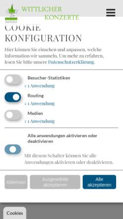 Vorschau der mobilen Webseite wittlicher-konzerte.de, Wittlicher Konzerte