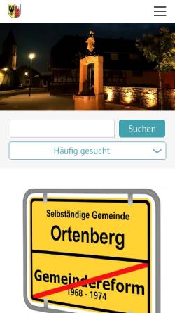 Vorschau der mobilen Webseite www.ortenberg.de, Ortenberg, Baden