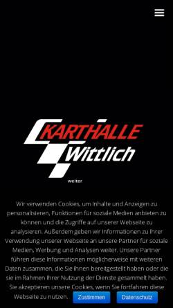 Vorschau der mobilen Webseite www.karthalle-wittlich.de, Indoor Kartbahn