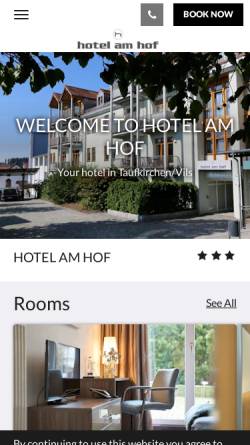 Vorschau der mobilen Webseite www.hotelamhof.de, Hotel am Hof