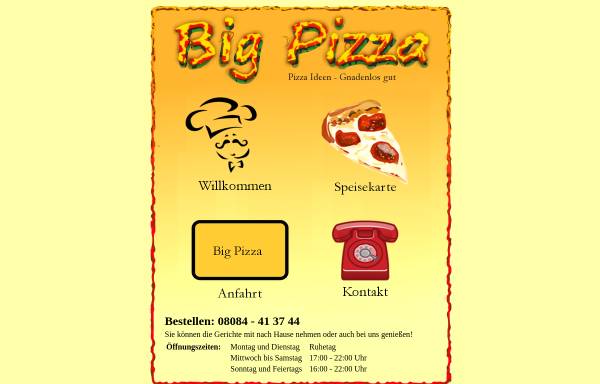 Vorschau von www.big-pizza.info, Pizzaservice Big Pizza