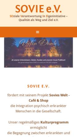 Vorschau der mobilen Webseite www.sovie-ev.de, Sovie e.V.
