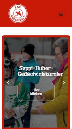 Vorschau der mobilen Webseite www.esv-gebensbach.de, ESV Gebensbach e.V.
