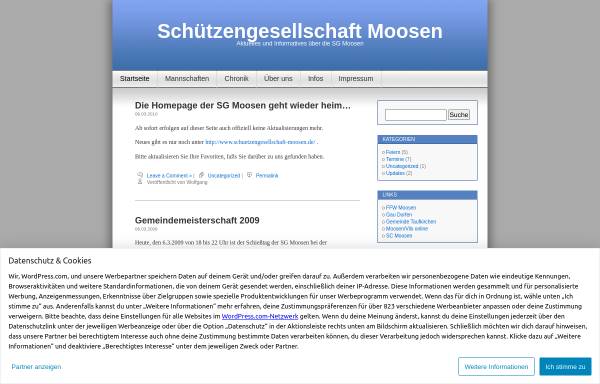 Vorschau von sgmoosen.wordpress.com, Schützengesellschaft Moosen/Vils e. V.