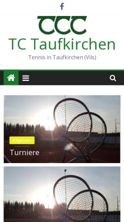 Vorschau der mobilen Webseite www.tc-taufkirchen.de, TC Taufkirchen