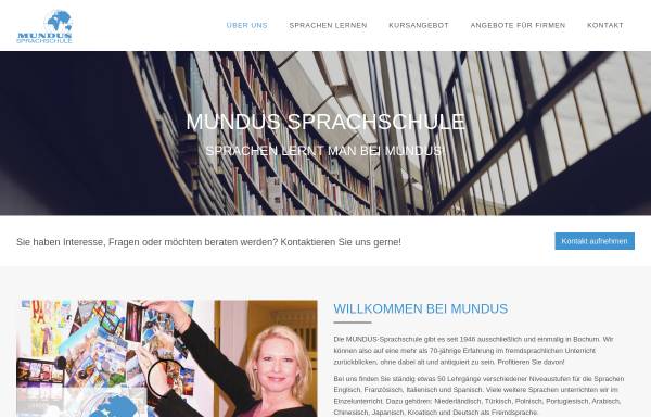 Vorschau von www.mundus-sprachschule.de, Mundus-Sprachschule