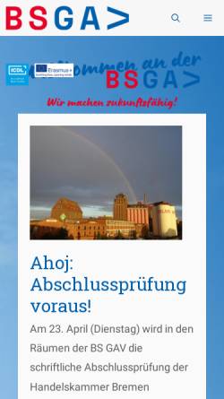 Vorschau der mobilen Webseite www.bs-gav.de, Berufsschule für Großhandel, Außenhandel und Verkehr