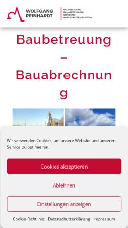 Vorschau der mobilen Webseite www.w-reinhardt.de, Wolfgang Reinhardt - Garten- und Landschaftsbau