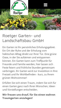 Vorschau der mobilen Webseite galabau-roetger.de, Roetger Garten- und Landschaftsbau GmbH