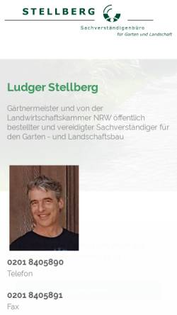 Vorschau der mobilen Webseite stellberg-svb.de, Stellberg Gärten, Inhaber Ludger Stellberg