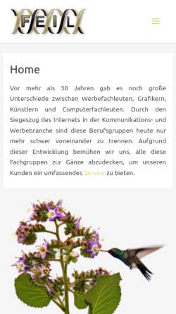 Vorschau der mobilen Webseite feil.at, Hermann Feil