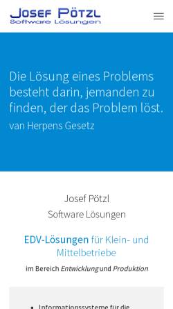 Vorschau der mobilen Webseite joposol.com, Josef Pötzl Software Lösungen