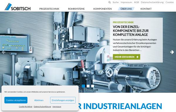 Vorschau von www.sobitsch.at, Sobitsch Industrieprodukte und Anlagen