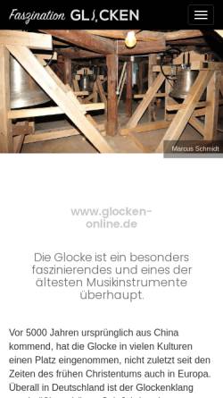 Vorschau der mobilen Webseite www.glocken-online.de, Glocke in Geschichte und Gegenwart