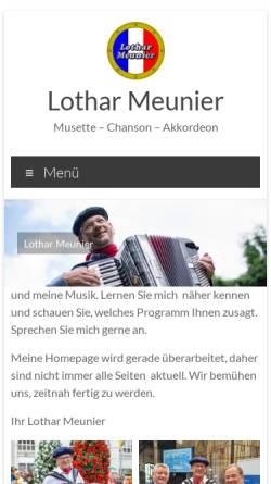 Vorschau der mobilen Webseite www.lotharmeunier.de, Meunier, Lothar