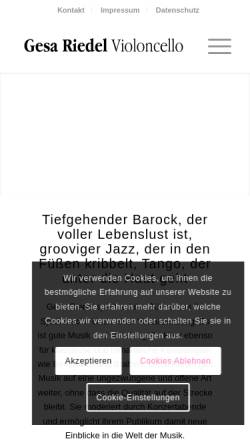 Vorschau der mobilen Webseite www.gesariedel.de, Riedel, Gesa