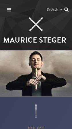 Vorschau der mobilen Webseite www.mauricesteger.com, Steger, Maurice