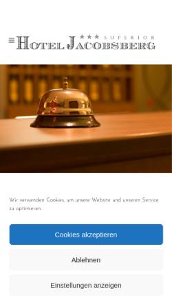 Vorschau der mobilen Webseite www.jacobsberg.de, Hotel Jacobsberg