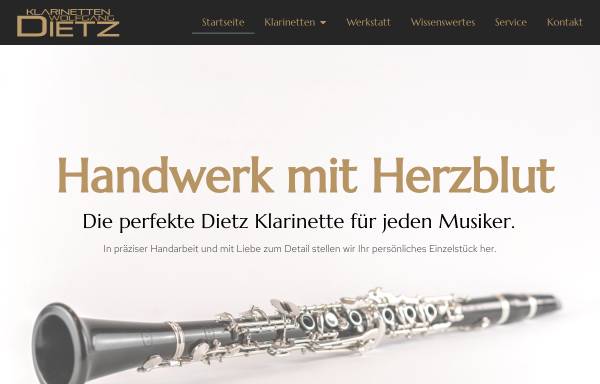 Vorschau von www.dietz-klarinetten.de, Dietz, Wolfgang
