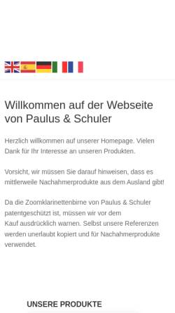 Vorschau der mobilen Webseite www.paulus-schuler.de, Paulus und Schuler - Z-Birne