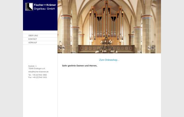 Vorschau von www.fischer-kraemer.de, Fischer + Krämer Orgelbau oHG