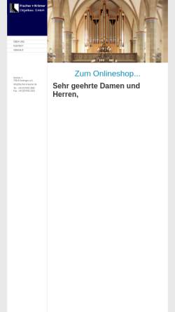 Vorschau der mobilen Webseite www.fischer-kraemer.de, Fischer + Krämer Orgelbau oHG
