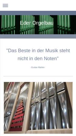 Vorschau der mobilen Webseite www.eder-orgelbau.de, Frenger und Eder