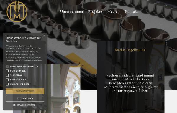 Vorschau von www.mathis-orgelbau.ch, Mathis - Orgelbau