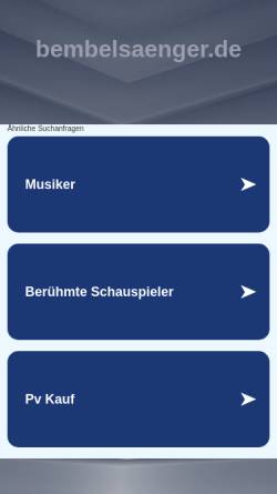 Vorschau der mobilen Webseite www.bembelsaenger.de, Bembelsänger