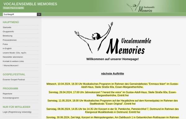 Vorschau von www.memories-web.de, Memories